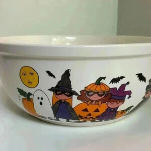 Goblins by Ursula Dodge stoneware trick or treat candy  bowl